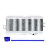 Kit de refroidisseur intermédiaire à montage supérieur Mishimoto Subaru 08-15 WRX STi - Tuyaux argentés et bleus avec revêtement en poudre