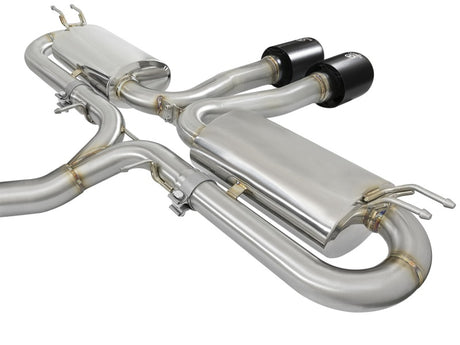 Système d'échappement Cat-Back aFe Takeda 3 pouces 304 SS avec embouts noirs 2017+ Honda Civic Si (4 portes) I4 1,5 L (t)