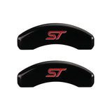 MGP 4 Caliper Covers Engraved Front & Rear No bolts/ST Black finish silver ch