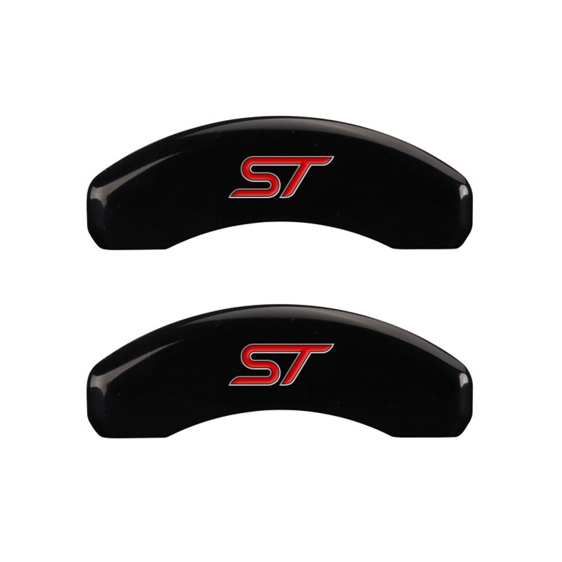 Couvre-étriers MGP 4 gravés à l'avant et à l'arrière sans boulons/ST finition noire argent ch