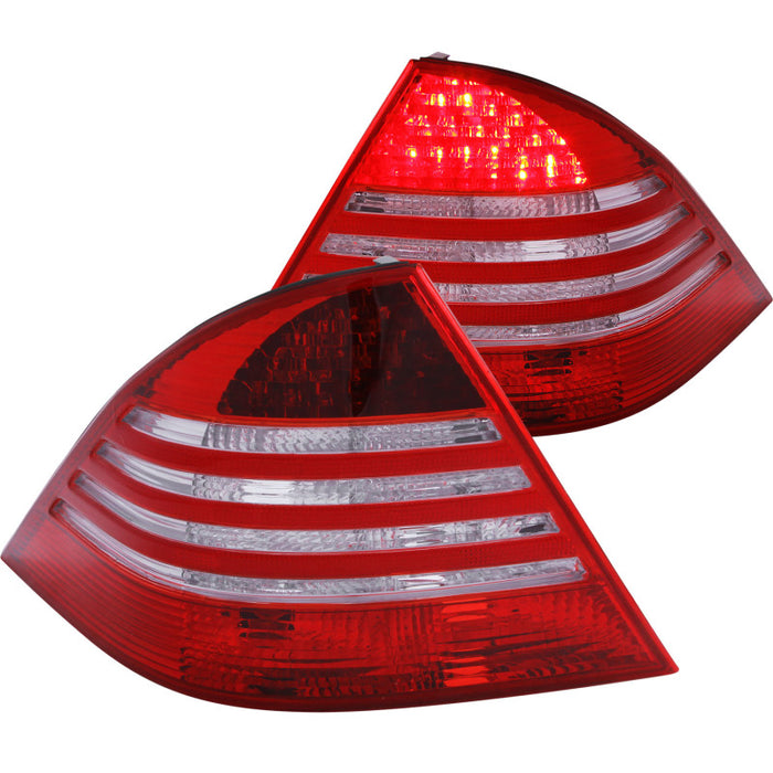 Feux arrière à LED ANZO 2000-2005 Mercedes Benz Classe S W220 Rouge/Clair