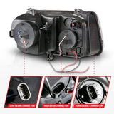 Phares de projecteur ANZO 2005-2010 Chrysler 300C avec halo chromé (CCFL) G2