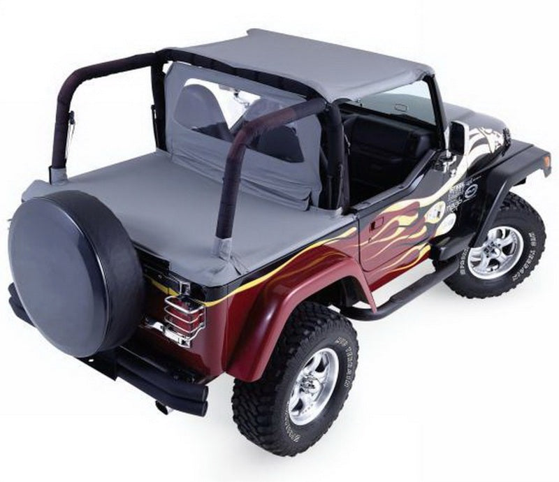 Jeep Wrangler (YJ) Rampage 1992-1995 - Capote souple et couvre-tonneau - Denim noir