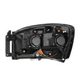 AlphaRex 06-08 Dodge Ram 1500HD NOVA LED ProjHeadlights Plank Style Blk w/Seq Signal/DRL/Amber LED