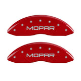 Couvre-étriers MGP 4 gravés à l'avant JEEP Logo de calandre JEEP gravé à l'arrière Finition rouge argent ch
