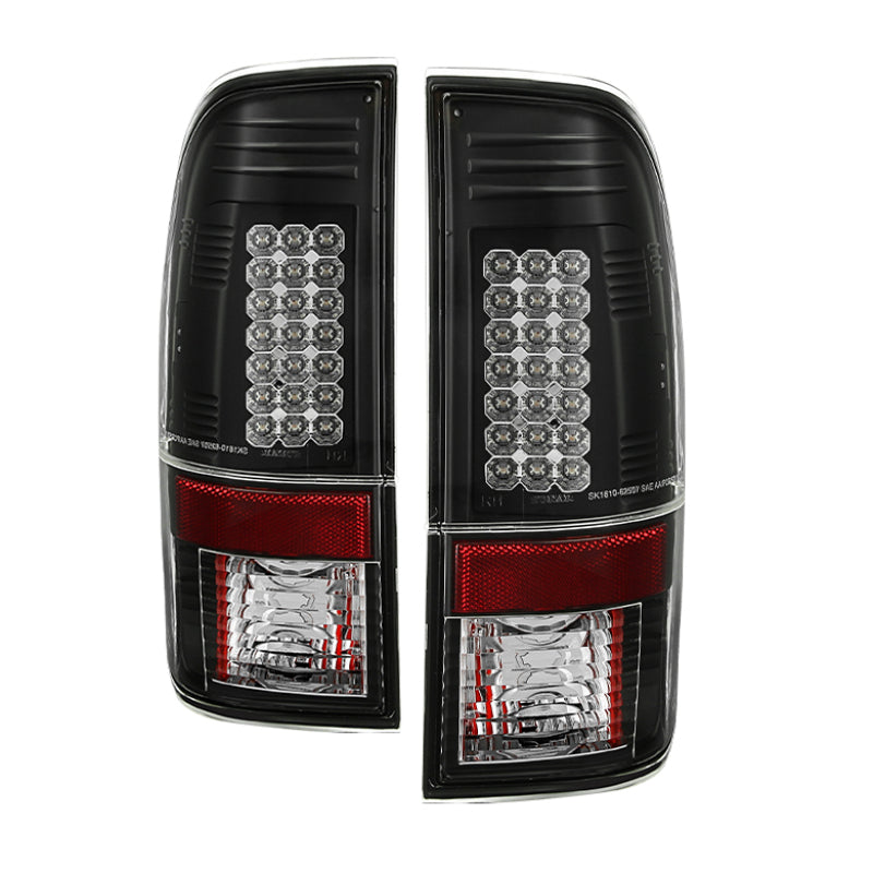 Spyder Ford Super Duty 08-15 LED Tail Lights Black ALT-YD-FS07-LED-BK