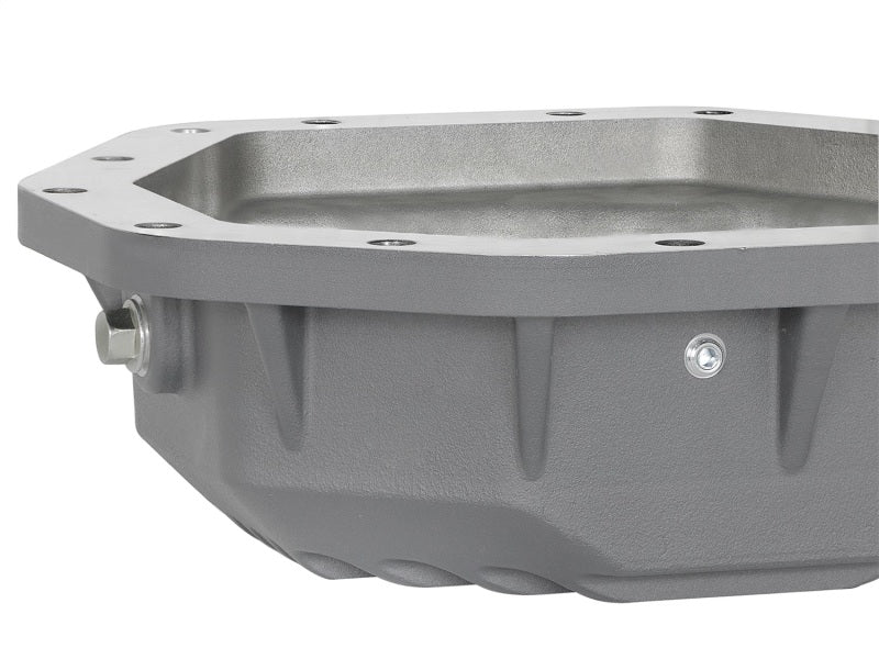 Couvercle de différentiel arrière aFe Power Street Ser brut avec aileron Mach 2017 Ford Diesel Trucks V8-6.7L(td) Dana M275-14