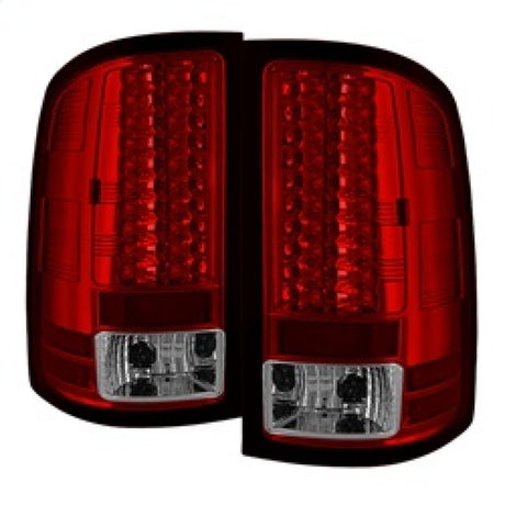 Spyder GMC Sierra 07-13 (pas 3500 Dually 4 roues arrière) Feux arrière à LED Rouge Clair ALT-YD-GS07-LED-RC