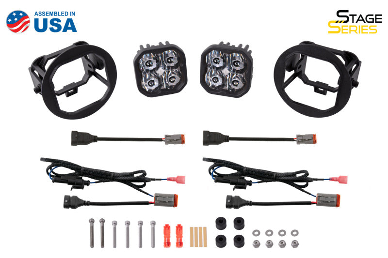 Diode Dynamics SS3 LED Pod Max Type FT Kit - Yellow SAE Fog