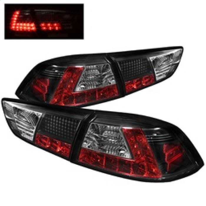 Feux arrière à LED Spyder Mitsubishi Lancer/Evolution X 08-14 Noir ALT-YD-MITEVO1008-LED-BK