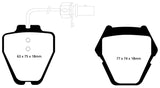 Plaquettes de frein avant Redstuff EBC 99-01 Audi A6 Quattro 2.7 Twin Turbo Sedan (jeu de 8 plaquettes)