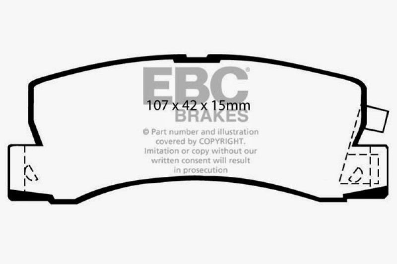 EBC 90-91 Lexus ES250 2.5 Redstuff Rear Brake Pads