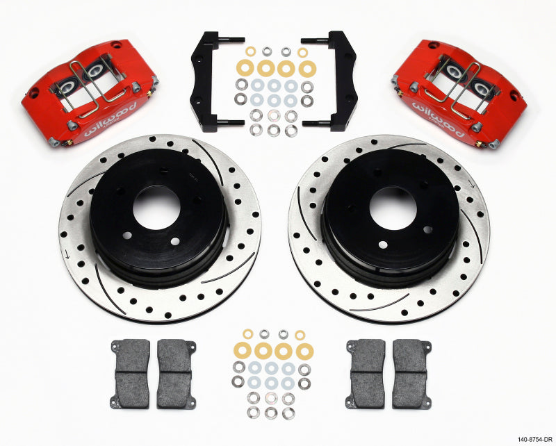 Kit de jantes radiales arrière Wilwood Dynapro 12,19 pouces percées rouge Pontiac GTO 2004-2006