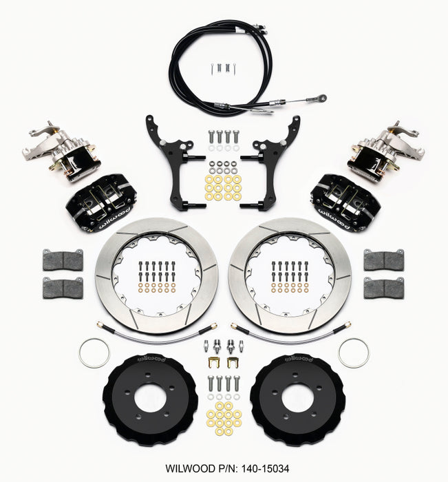 Kit arrière Wilwood Dynapro Radial4 / MC4 12.88 2006-15 Miata avec conduites et câbles