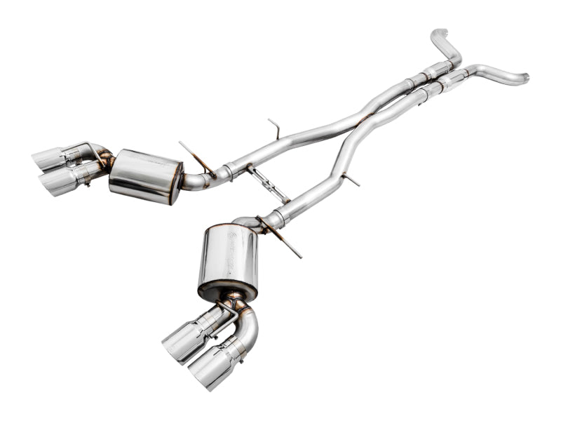 AWE Tuning 16-19 Chevy Camaro SS Res Cat-Back Exhaust - Édition Touring (Quad Chrome Silver Tips)