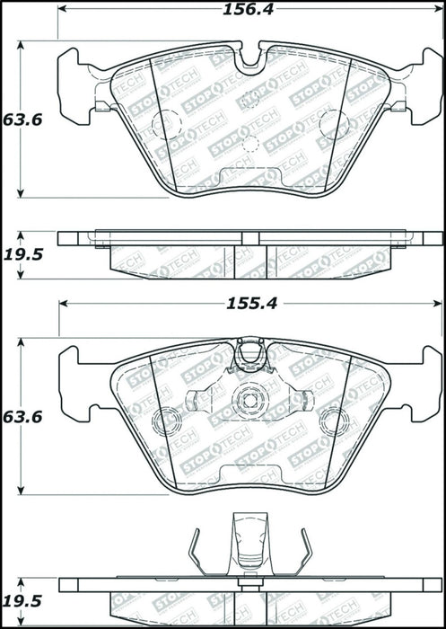 Plaquettes de frein StopTech 06-08 BMW M3/Z4 Street Select avec matériel - Avant