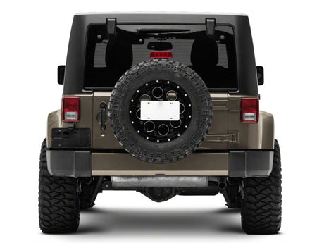 Support de plaque d'immatriculation Raxiom 07-18 Jeep Wrangler JK Axial Series avec feu stop à LED