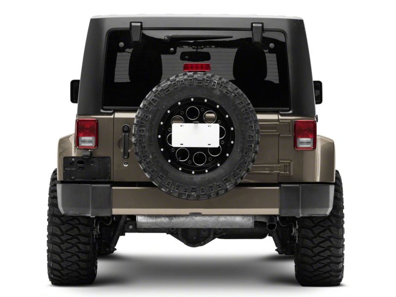 Support de plaque d'immatriculation Raxiom 07-18 Jeep Wrangler JK Axial Series avec feu stop à LED