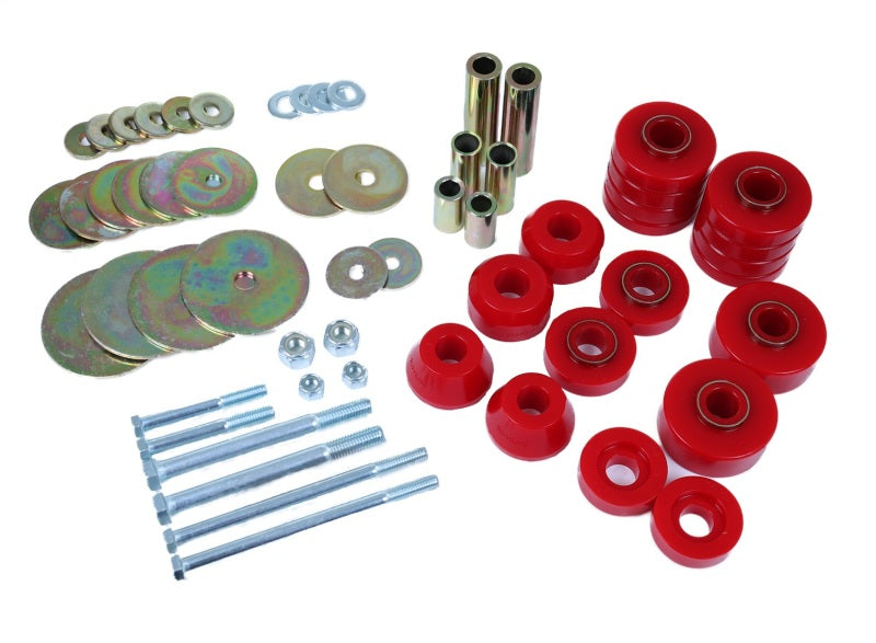 Ensemble de bagues de montage de carrosserie rouges pour pick-up GMC C1500 69-72 Energy Suspension