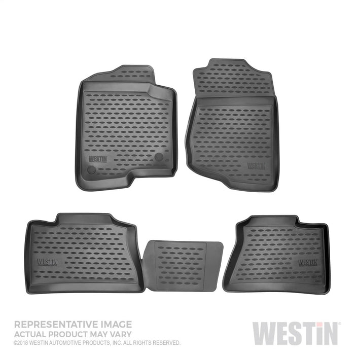 Revêtements de sol profilés Westin 2016-2018 Honda Pilot (5 passagers) 4 pièces - Noir