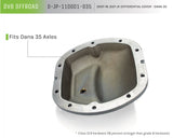 Cache différentiel DV8 Offroad HD Dana 35 en fonte grise avec revêtement en poudre