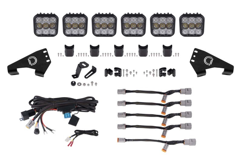 Kit de barre lumineuse combinée blanche pour toit Polaris RZR SS5 Pro CrossLink 20-Present de Diode Dynamics