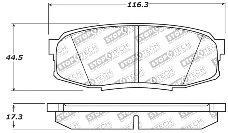 Plaquettes de frein arrière hautes performances StopTech 13-18 pour Toyota Land Cruiser