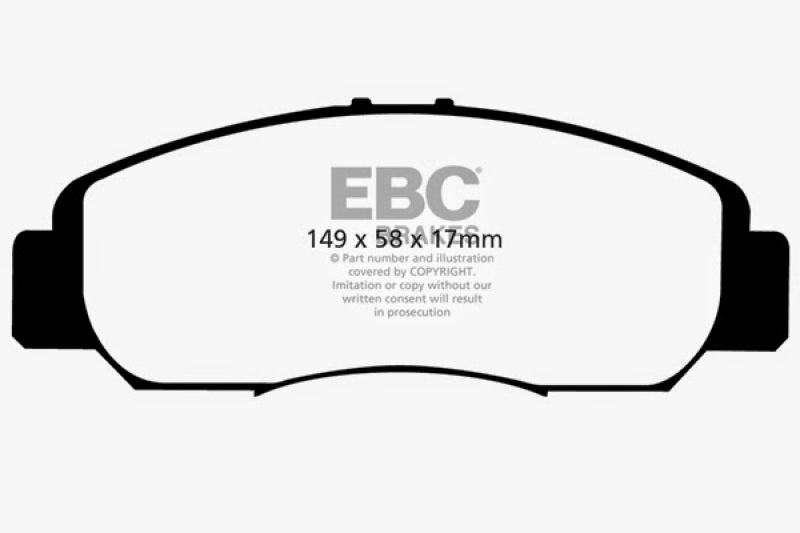 Plaquettes de frein avant EBC 06-11 Acura CSX (Canada) 2.0 Greenstuff