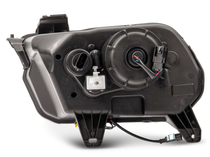 Phares de projecteur à LED Raxiom 10-12 Ford Mustang SEQL, clignotants - Boîtier noir (lentille transparente)