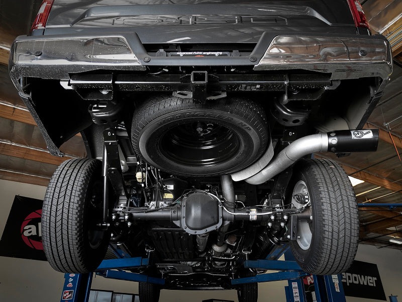aFe Large Bore-HD 4 po 409 SS DPF-Échappement arrière 18-19 Ford F-150 V6-3.0L (td) avec embout noir