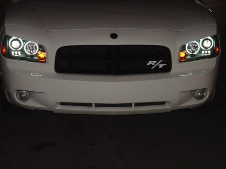 Phares de projecteur Spyder Dodge Charger 06-10 Modèle halogène CCFL Halo LED Blk PRO-YD-DCH05-CCFL-BK