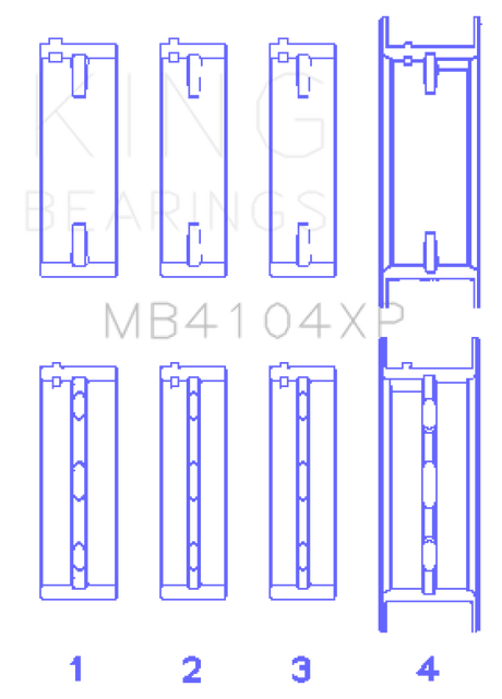 King Engine Bearings Nissan VG30DE/VG30DETT Performance Main Bearing Set - Size STDX
