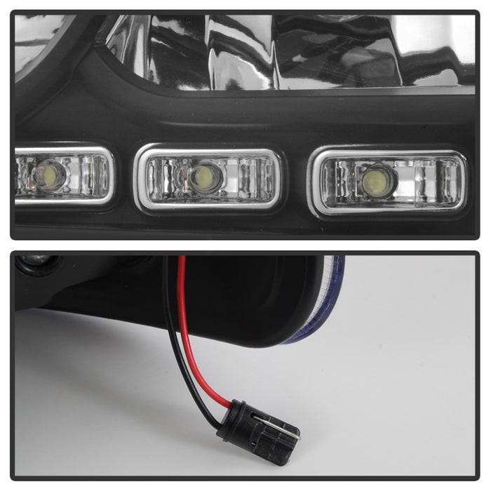 Phares à LED en cristal Xtune Dodge Charger 06-10 1 pièce Noir HD-ON-DCH05-1PC-LED-BK