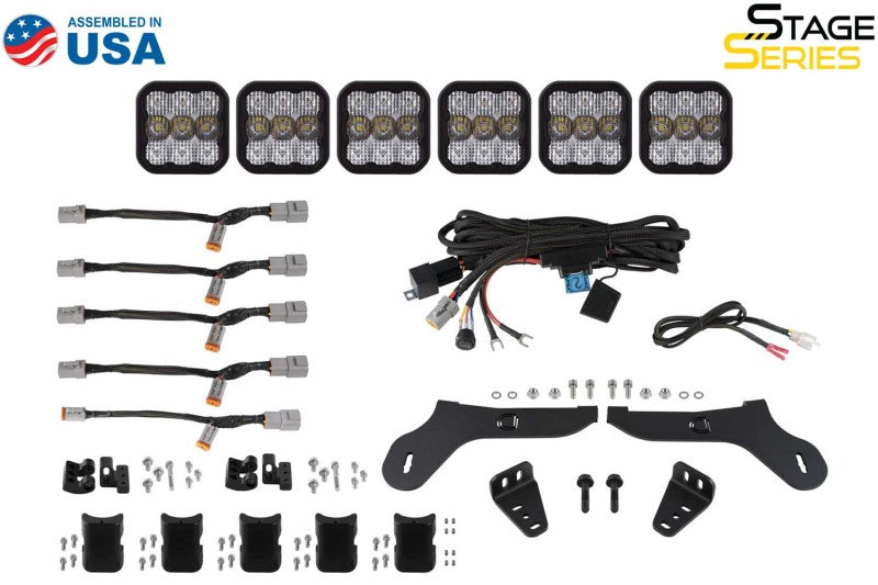 Kit de barre lumineuse CrossLink pour calandre Ford Raptor SS5 17-20 de Diode Dynamics - Combo jaune sport