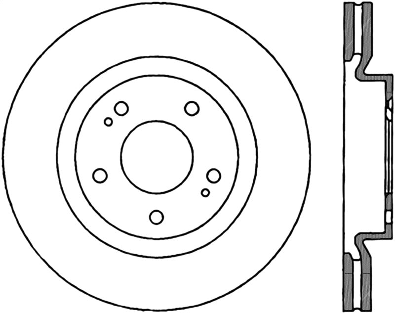 Rotor avant droit percé StopTech 08-16 Mitsubishi Lancer Sport