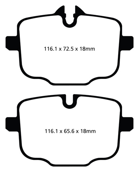 EBC 10+ BMW 535i 3.0 Turbo (F10) Greenstuff Rear Brake Pads