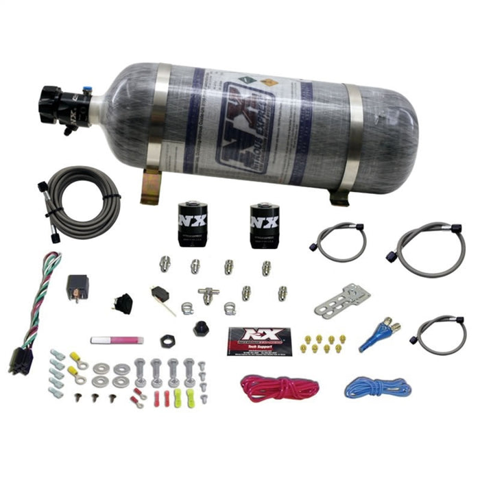 Kit d'azote à buse unique compact EFI tout-sport Nitrous Express avec bouteille composite