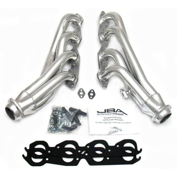 JBA 01-03 Gm Truck 8.1L BBC sans EGR/AIR 1-3/4in primaire argent Ctd Cat4Ward header