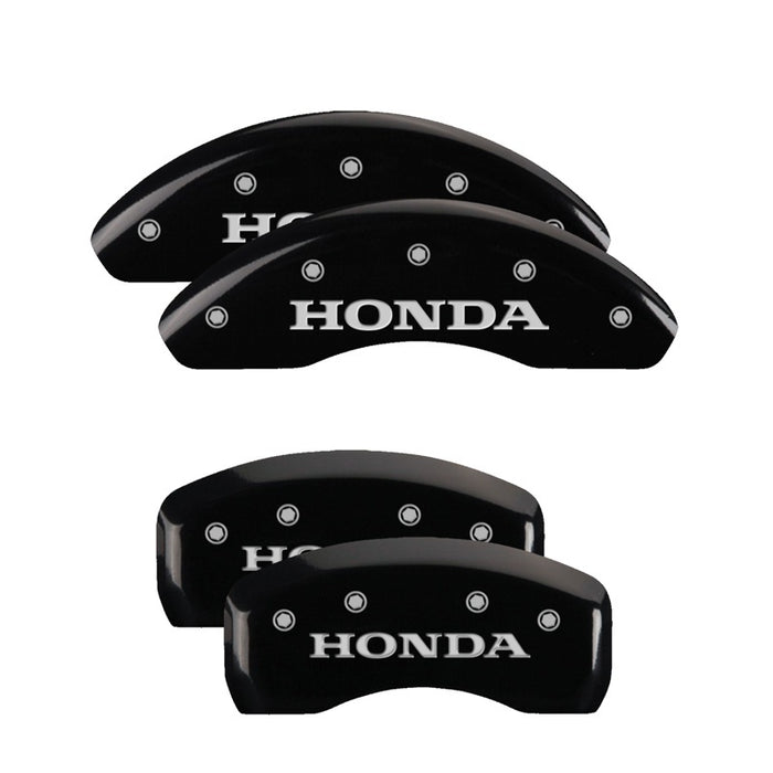 Couvre-étriers MGP 4 gravés avant et arrière Honda finition noire Silver Char 2017 Honda Civic