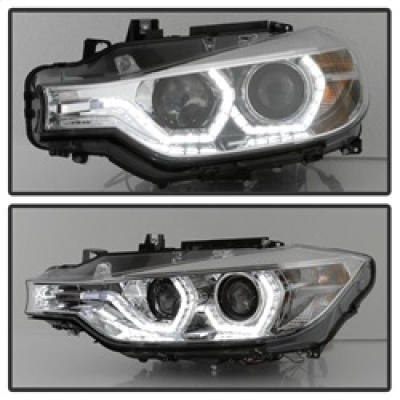 Phares de projecteur Spyder 12-14 BMW F30 Série 3 4DR - LED DRL - Chrome (PRO-YD-BMWF3012-DRL-C)