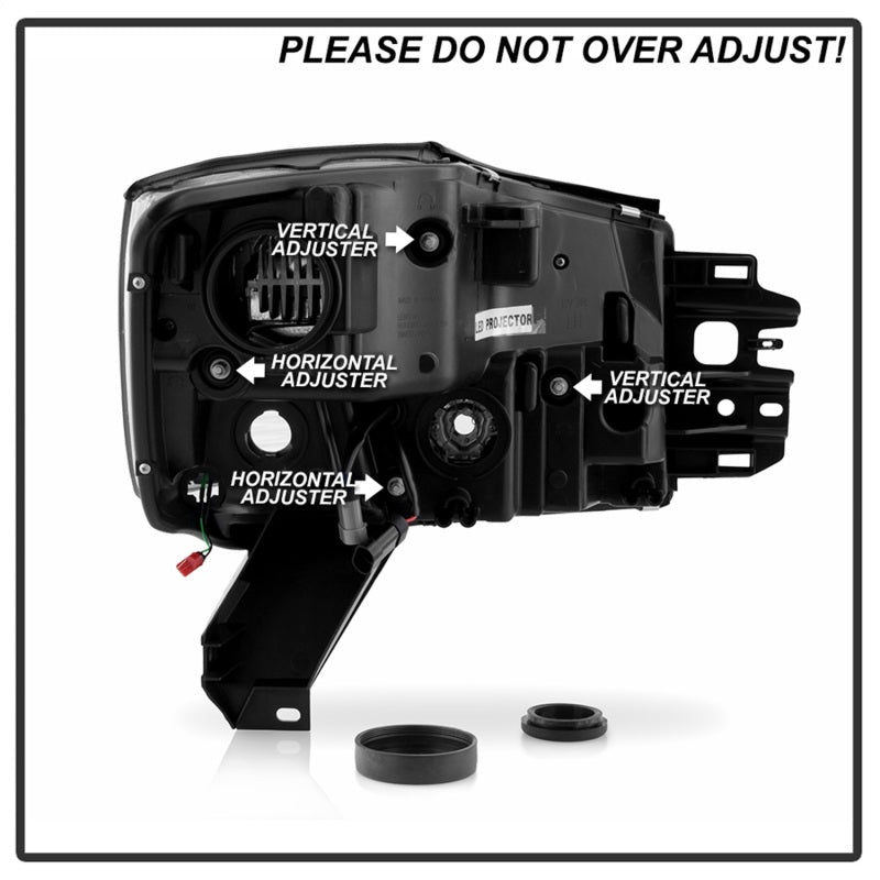 Spyder 04-15 Nissan Titan High-Power LED Module Equipped Headlights - Black (PRO-YD-NTI04PL-BK)