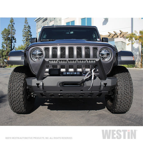 Pare-chocs avant Westin 18-19 Jeep Wrangler JL Stubby - Noir texturé