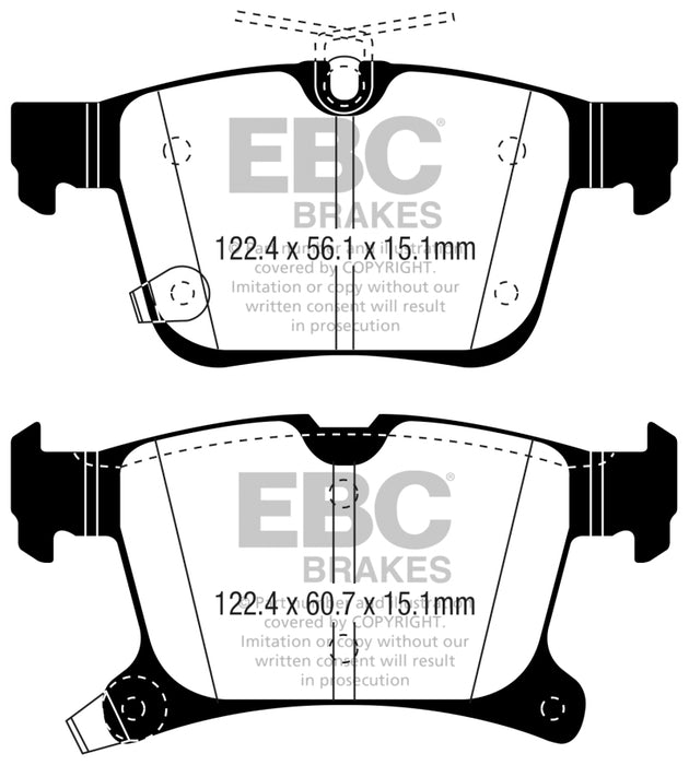 Plaquettes de frein arrière EBC 2016+ Chrysler Pacifica (RU) 3.6L Ultimax2