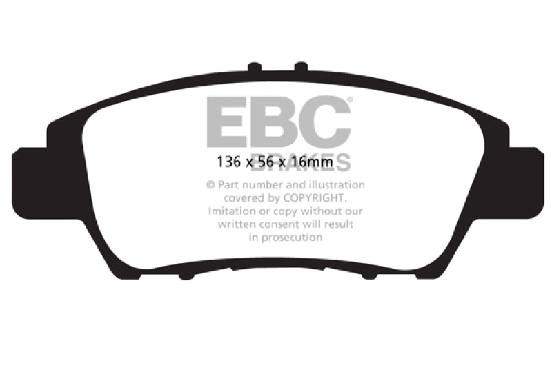 Plaquettes de frein avant EBC 10+ Honda CR-Z 1.5 Hybrid Ultimax2