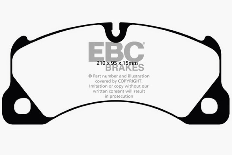 Plaquettes de frein avant extra-robustes EBC 10+ pour Porsche Cayenne 3.0 Supercharged Hybrid