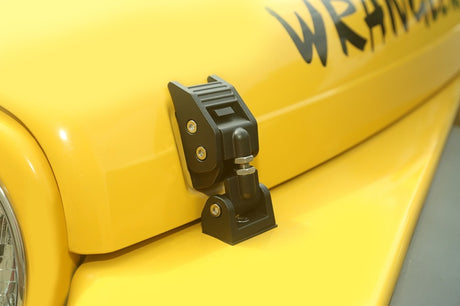 Attaches de capot noires texturées pour Jeep Wrangler TJ 97-06 Rugged Ridge