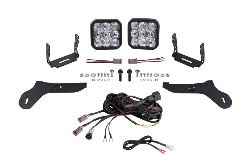 Kit d'éclairage à LED pour pare-chocs Ford Raptor SS5 17-20 de Diode Dynamics - Combo blanc Pro