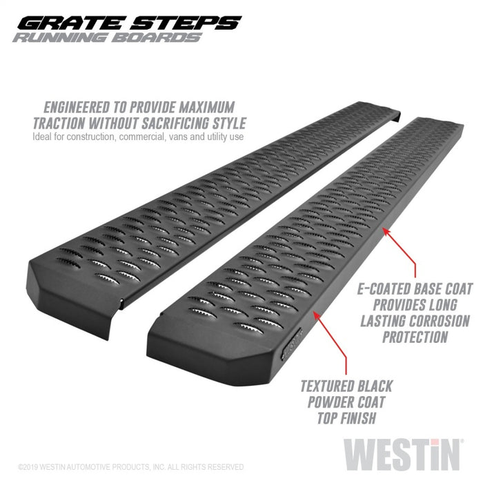 Marchepieds Westin Grate Steps 68 po – Noir texturé