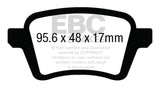Plaquettes de frein arrière EBC 13+ Fiat 500L 1.4 Turbo Redstuff