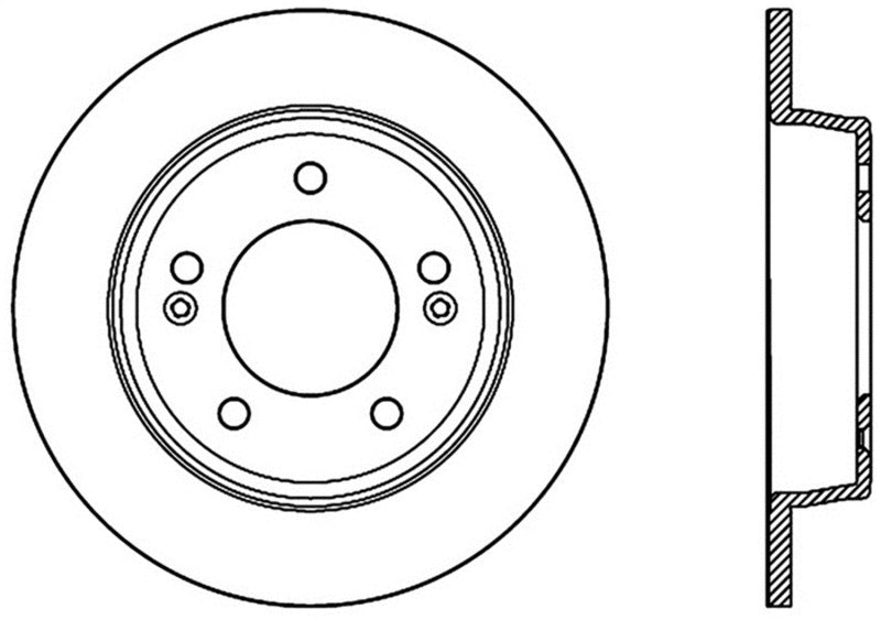 StopTech 15-17 Hyundai Elantra Drilled Left Rear Rotor